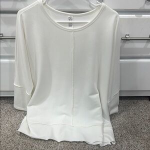 SPANX off White Boxy Blouse Relaxed Fit